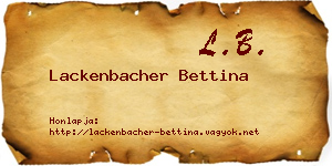 Lackenbacher Bettina névjegykártya